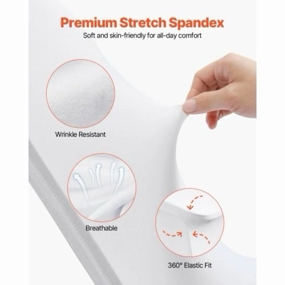 50 Pack VEVOR Stretch Spandex Folding Chair Covers, Universal Fitted Chair Cover